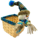 Dekoracyjny koszyczek świąteczny `Bałwanek`