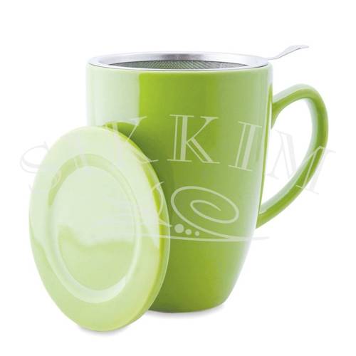 `Plint` Green Mug 300ml with Strainer