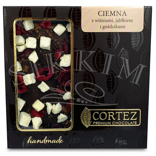 Cortez Czekolada Ciemna z Wiśniami, Jabłkiem i Goździkami 85g