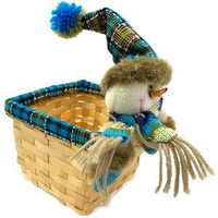 Dekoracyjny koszyczek świąteczny `Bałwanek`