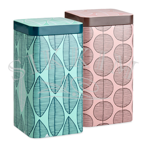 Komplet puszek JM `Leaf` kwadratowych 500g