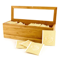 Bamboo box for 4 types of tea bags