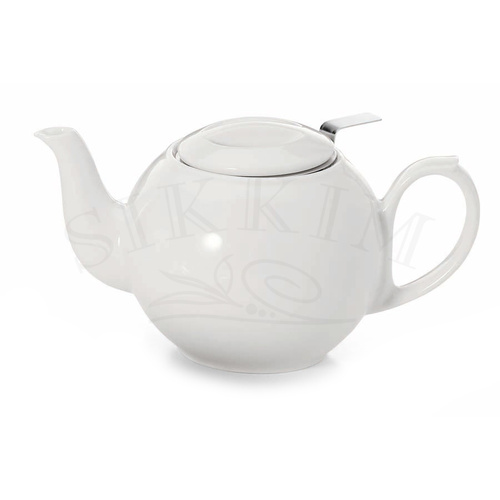 Porcelanowy czajnik 'Bianco Snow White' 600ml z zaparzaczem
