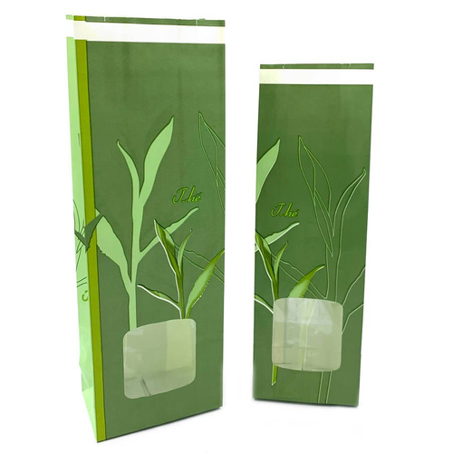 Torebki z okienkiem `Aromasafe` listek 250g