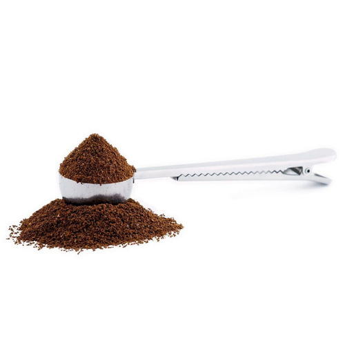 Miarka stalowa do nasypywania kawy z klipsem