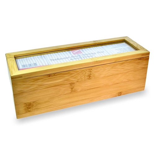 Bamboo box for 4 types of tea bags