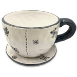 Filiżanka dekoracyjna `Śnieżynki Kremowe`